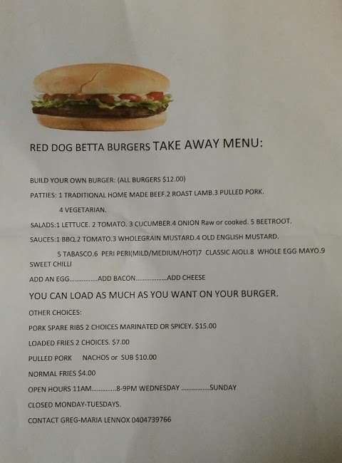 Photo: Red Dog Betta Burgers